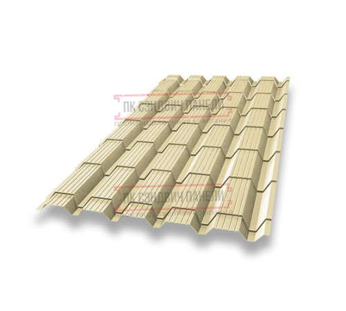 Металлочерепица Квадро профи RAL1014 Полиэстер-0,45