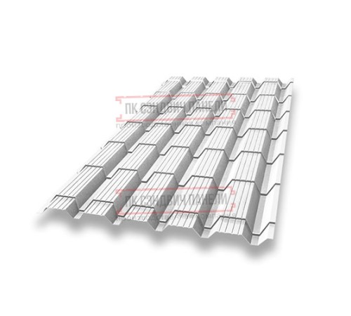 Металлочерепица Квадро профи RAL9003 Полиэстер-0,45