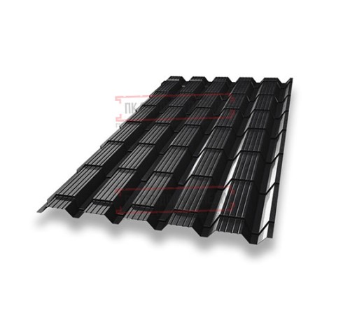 Металлочерепица Монкатта RAL9005 Velur-0,5