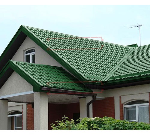 Металлочерепица Монкатта RAL6002 Полиэстер-0,45