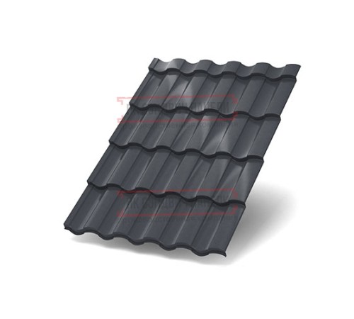 Металлочерепица Монтекристо-M RAL7024 Viking E-0.5