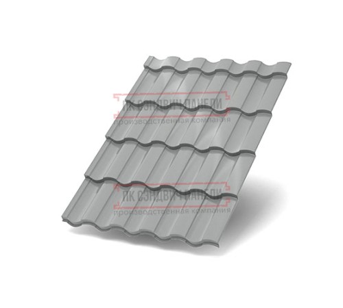 Металлочерепица Монтекристо-X RAL9006 Norman-0.5