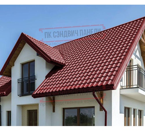 Металлочерепица Монтекристо-SL RAL3011 Norman-0.5