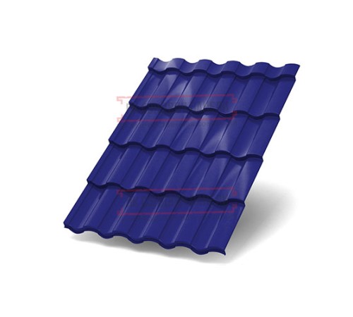 Металлочерепица Монтекристо-S RAL5002 Norman-0.5