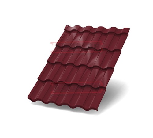 Металлочерепица Монтекристо-M RAL3005 Viking E-0.5