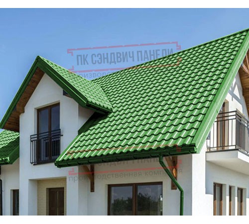 Металлочерепица Монтекристо-ML RAL6018 Norman-0.5