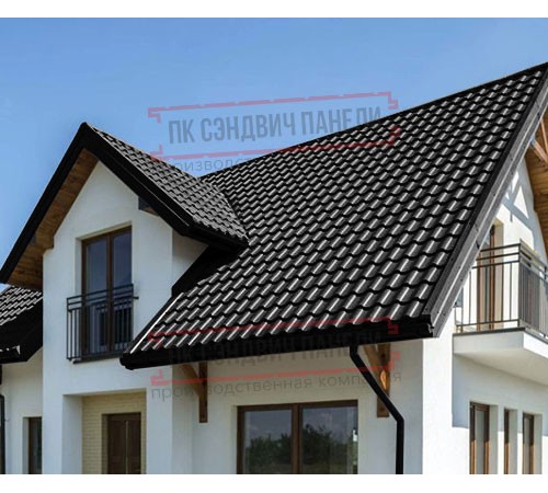 Металлочерепица Монтекристо-SL RAL9005 Viking E-0.5