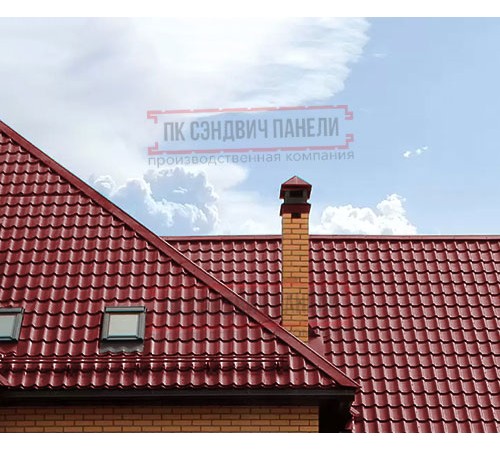 Металлочерепица Ламонтерра RAL3011 Norman-0.5