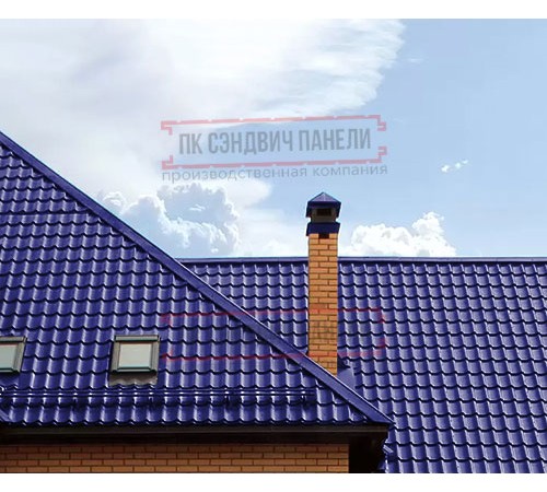 Металлочерепица Ламонтерра RAL5002 Полиэстер-0.45