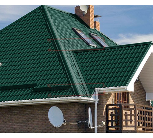 Металлочерепица Монтеррей RAL6005 Полиэстер-0.5