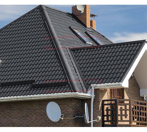 Металлочерепица Монтеррей RAL7024 Полиэстер-0.5