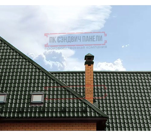 Металлочерепица Ламонтерра RAL6007 Viking E-0.5