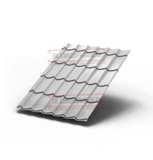 Металлочерепица Монтеррей RAL7047 Полиэстер-0.5