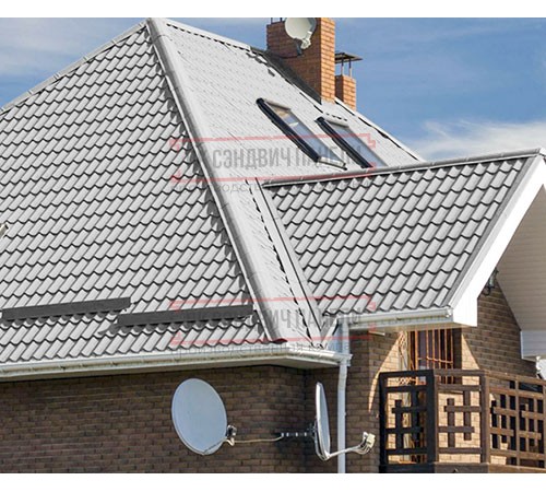 Металлочерепица Монтеррей RAL7047 Полиэстер-0.5