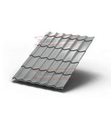 Металлочерепица Монтеррей RAL9006 Norman-0.5