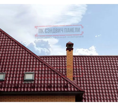 Металлочерепица Ламонтерра RAL3005 Полиэстер-0.5