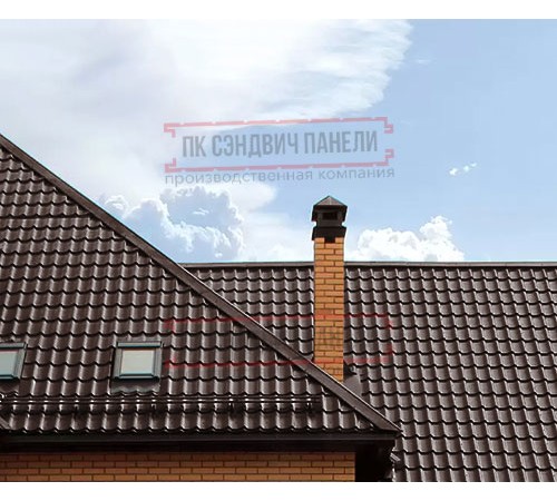 Металлочерепица Ламонтерра RAL8017 Призма-0.5