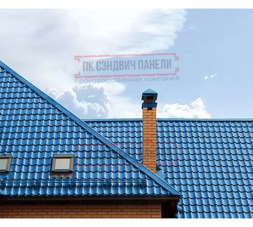 Металлочерепица Ламонтерра RAL5015 Полиэстер-0.5