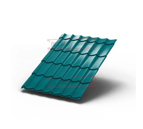 Металлочерепица Монтеррей RAL5021 Полиэстер-0.4