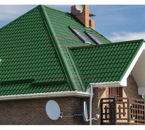 Металлочерепица Монтеррей RAL6002 Полиэстер-0.45