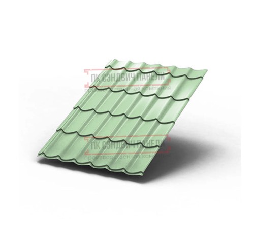 Металлочерепица Ламонтерра RAL6019 Norman-0.5