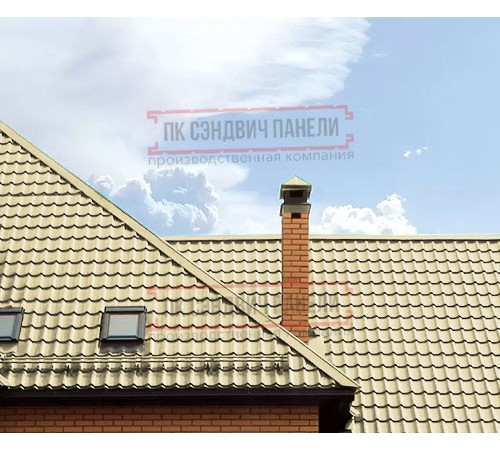 Металлочерепица Ламонтерра RAL1014 Полиэстер-0.4