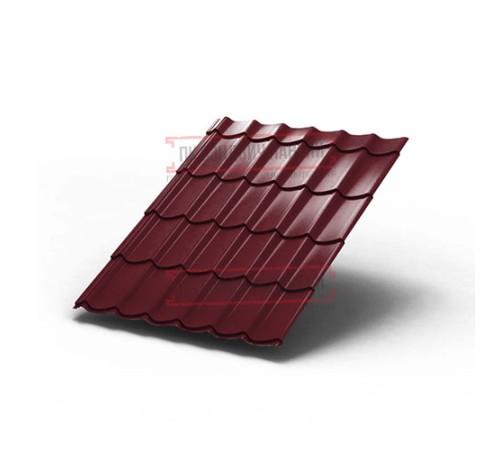 Металлочерепица Ламонтерра RAL3005 Viking E-0.5