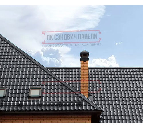 Металлочерепица Ламонтерра RAL7024 Norman-0.5