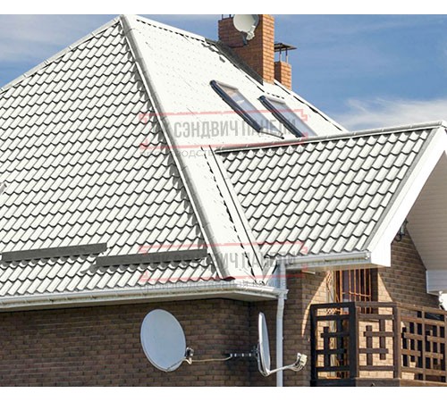 Металлочерепица Монтеррей RAL9010 PURMAN-0.5