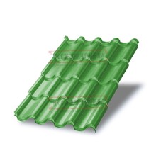 Металлочерепица Монтерроса-XL RAL6018 Norman-0.5