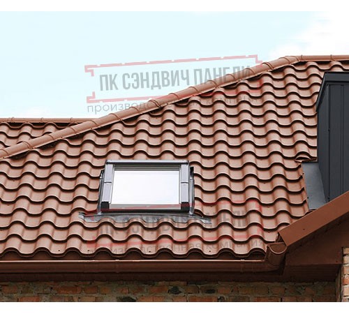 Металлочерепица Монтерроса-SL RAL8004 Viking E-0.5