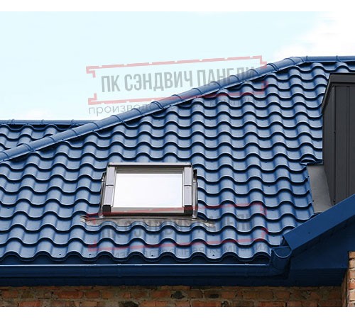 Металлочерепица Монтерроса-SL RAL5005 PURMAN-0.5