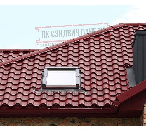 Металлочерепица Монтерроса-S RAL3011 Norman-0.5