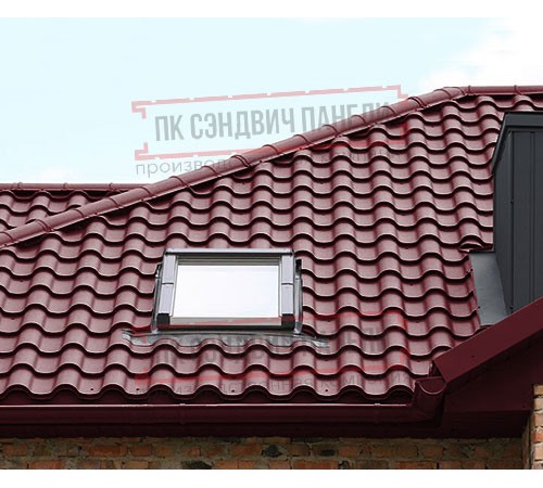 Металлочерепица Монтерроса-X RAL3005 Viking E-0.5