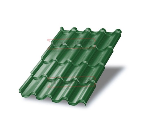 Металлочерепица Монтерроса-SL RAL6002 Norman-0.5