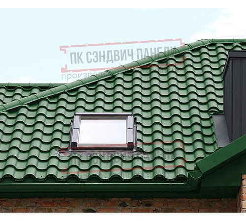 Металлочерепица Монтерроса-SL RAL6002 Norman-0.5