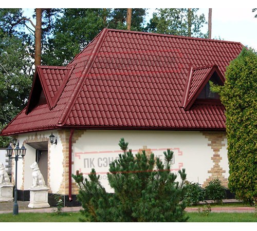 Металлочерепица Ламонтерра X RAL3011 Полиэстер-0.5