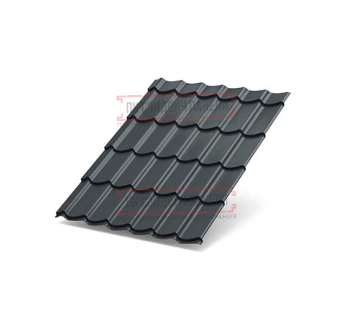 Металлочерепица Ламонтерра X RAL7024 Norman-0.5