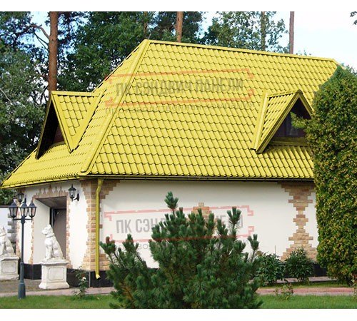 Металлочерепица Ламонтерра X RAL1018 Norman-0.5