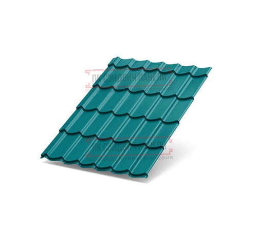 Металлочерепица Ламонтерра X RAL5021 Полиэстер-0.45