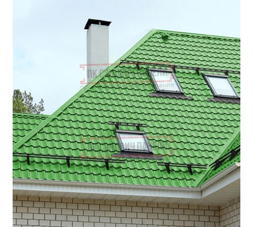 Металлочерепица Супермонтеррей RAL6018 Norman-0.5