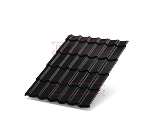 Металлочерепица Супермонтеррей RAL9005 Viking E-0.5