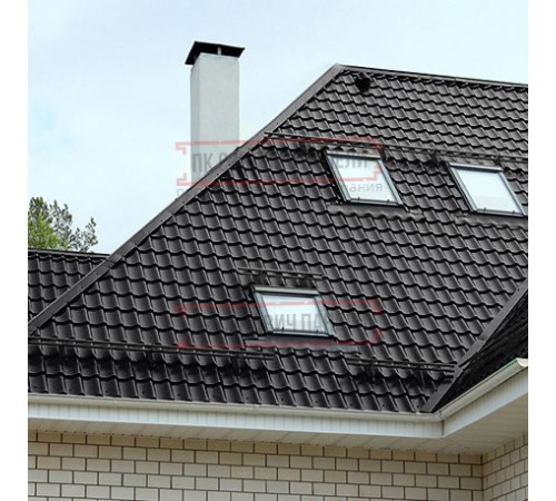 Металлочерепица Супермонтеррей RAL9005 Viking E-0.5