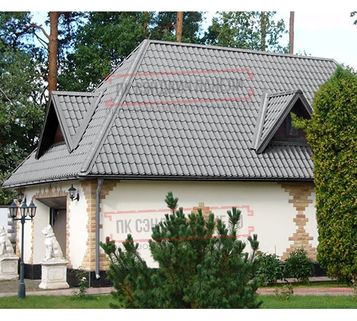 Металлочерепица Ламонтерра X RAL7004 Norman-0.5