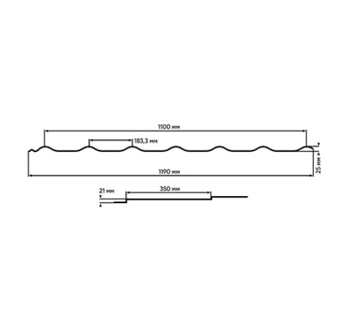 Металлочерепица Супермонтеррей RAL8019 Viking E-0.5