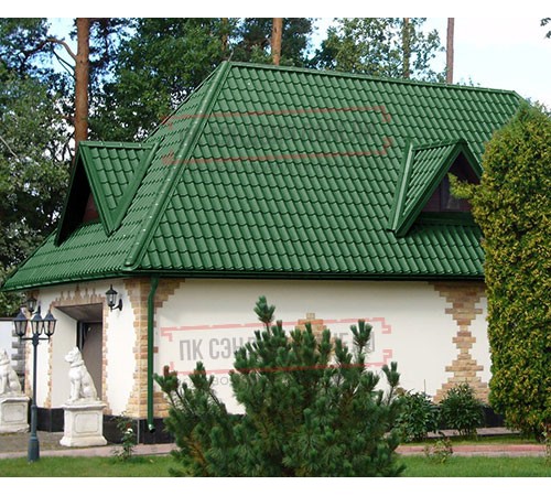 Металлочерепица Ламонтерра X RAL6002 Полиэстер-0.5