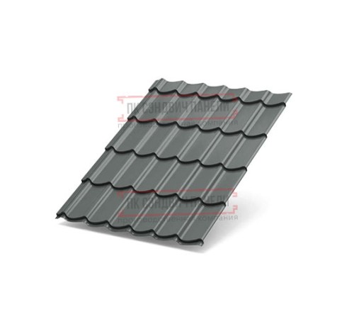 Металлочерепица Ламонтерра X RAL7005 Полиэстер-0.45