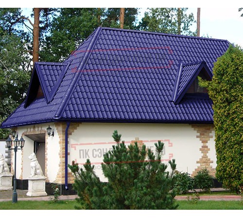 Металлочерепица Ламонтерра X RAL5002 Norman-0.5