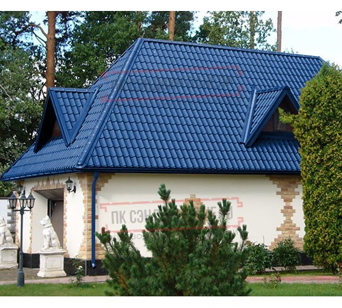 Металлочерепица Ламонтерра X RAL5005 Призма-0.5