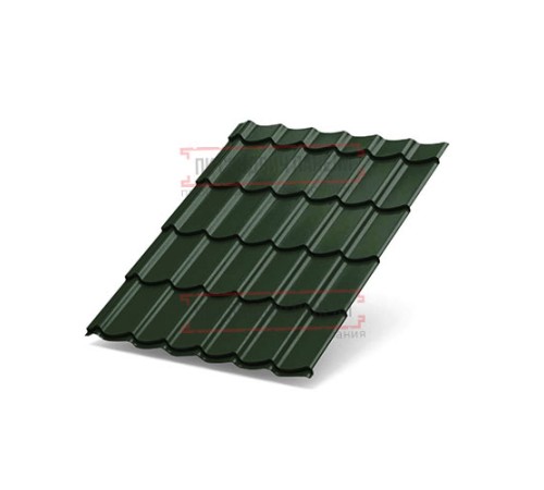 Металлочерепица Ламонтерра X RAL6007 Viking-0.45